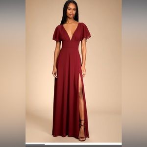 Lulus NWT Burgundy Dress